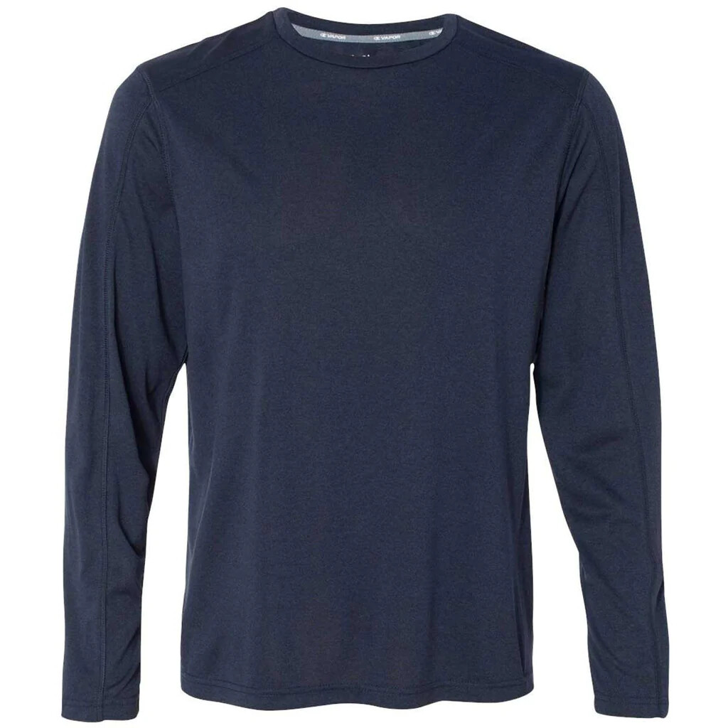 CHAMPION Mens Vapor PowerTrain Long Sleeve Training Shirt | Navy Blue | CV26