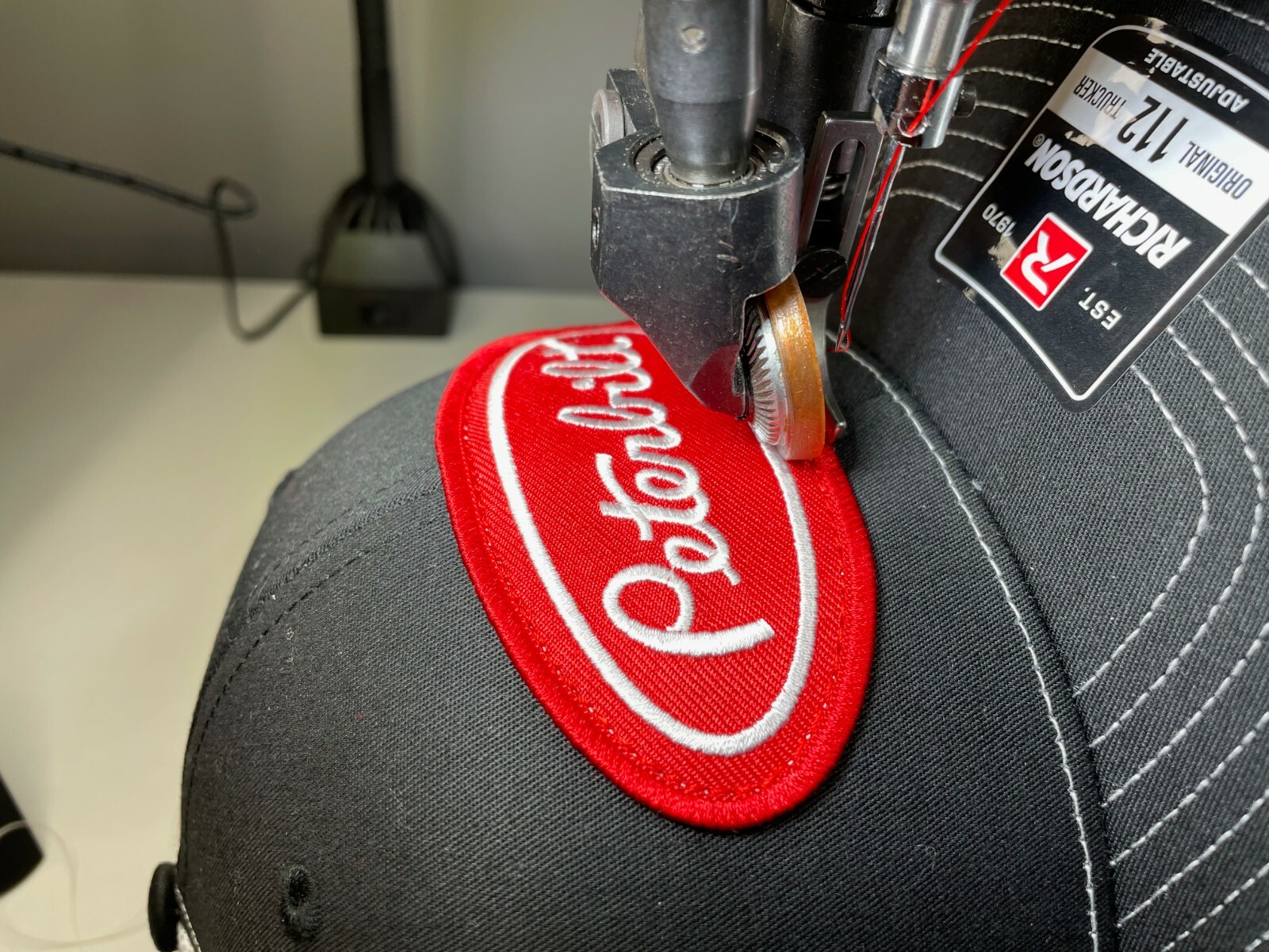Peterbilt Vintage Patch Hat – Red Oval Logo – Richardson 112 Trucker Cap