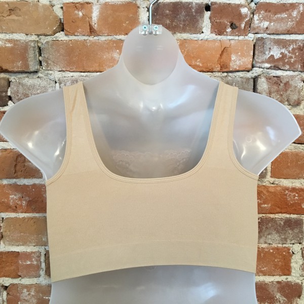 Rhonda Shear Bra Nude XL Lace Inset Ahh Bra Removable Pads New