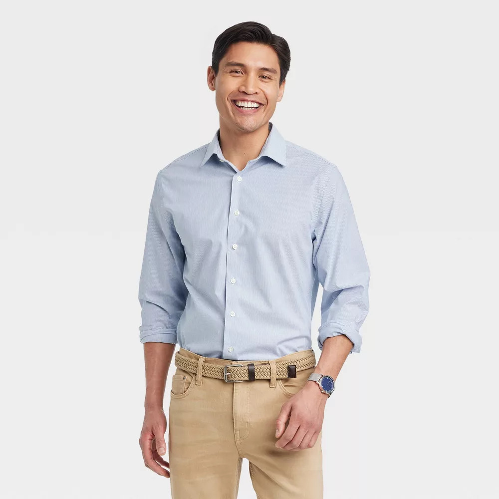 Men’s Performance Dress Long Sleeve Button-Down Shirt – Goodfellow & Co