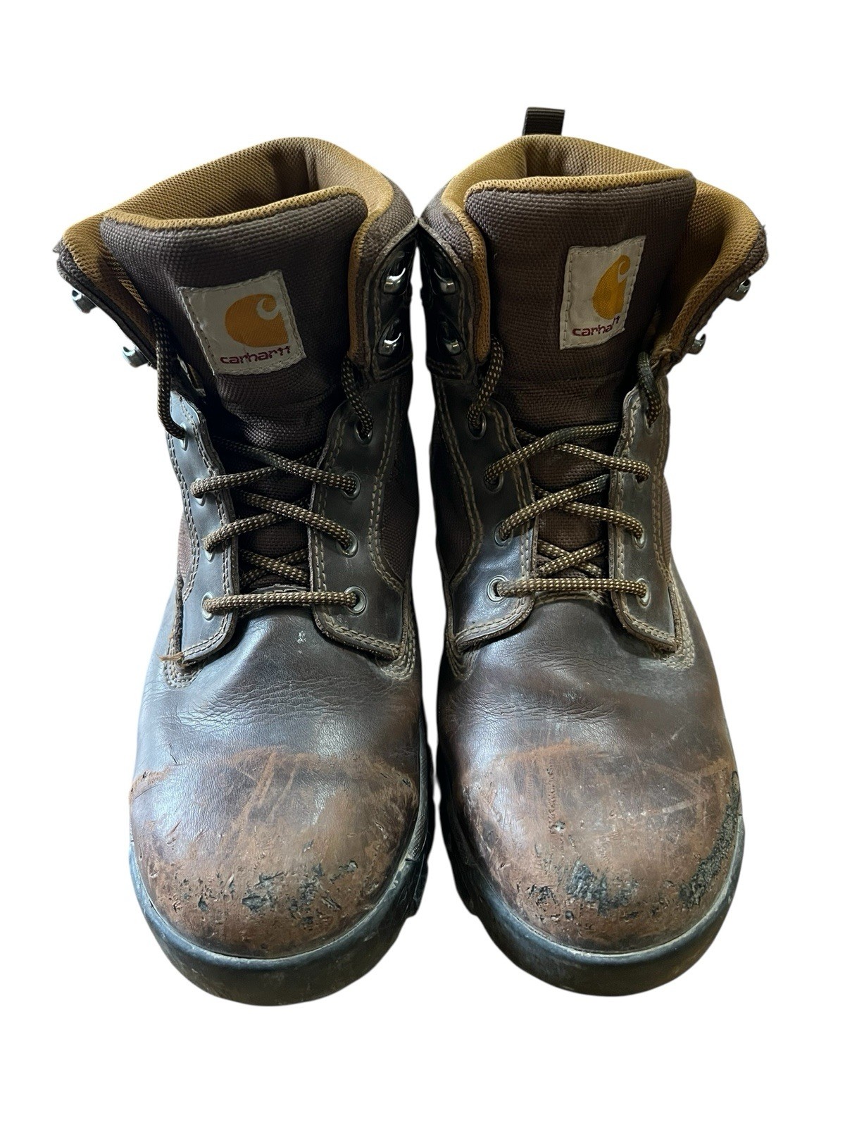 Carhartt Lace up Work Boots Steel Toe Oil Resistant Flex Lite Grip Mens 9