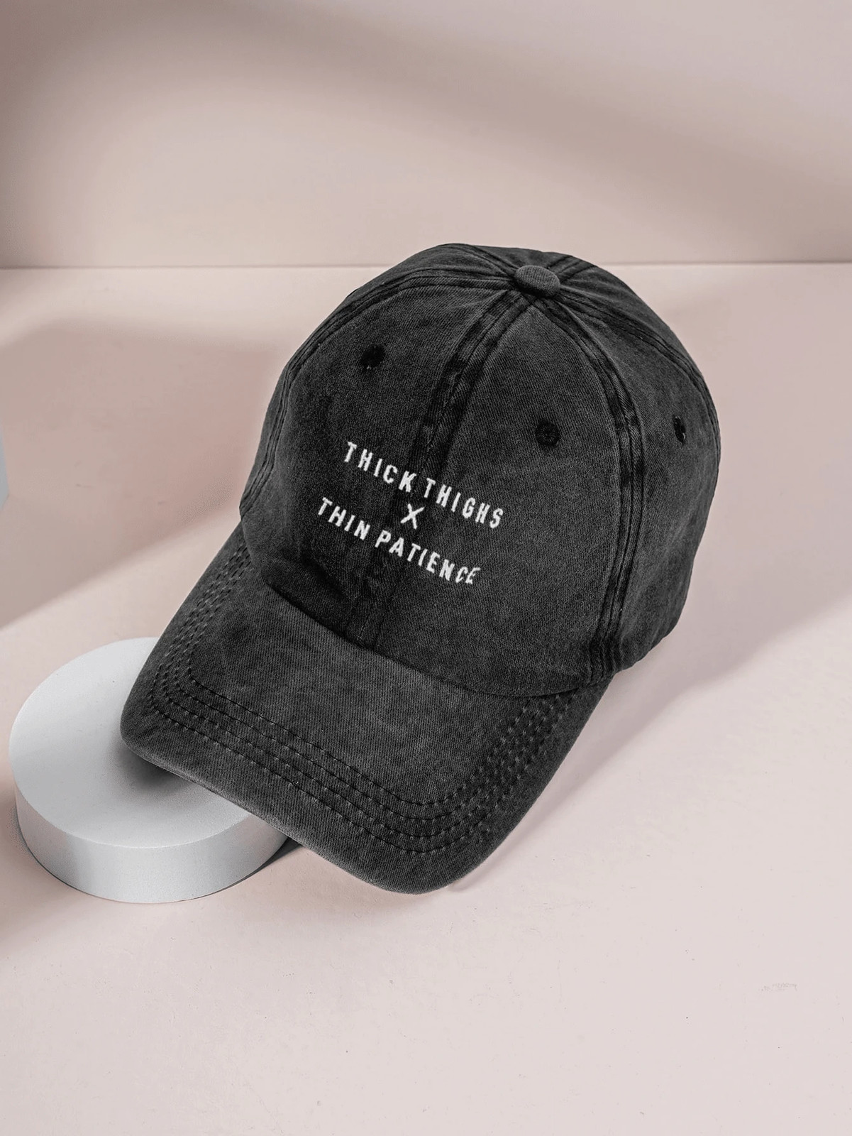 Unisex Embroidered Baseball Cap Funny Letter Dad Hat Washed Adjustable Cap