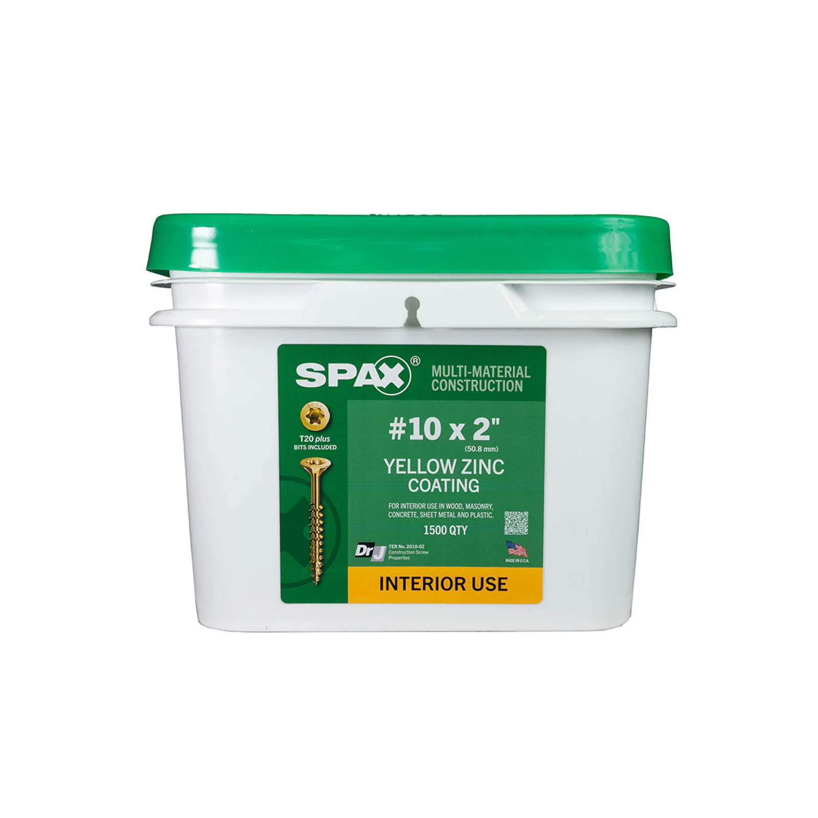 SPAX Construction Framing Countersunk Flush Finish #10 x 2-in Yellow zinc|15352