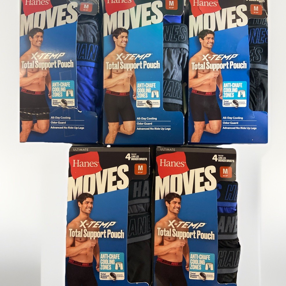 (1) Pack HANES LONG LEG X-TEMP Size M 4each ASSORTED COLORS & PRINTS. SEE PH