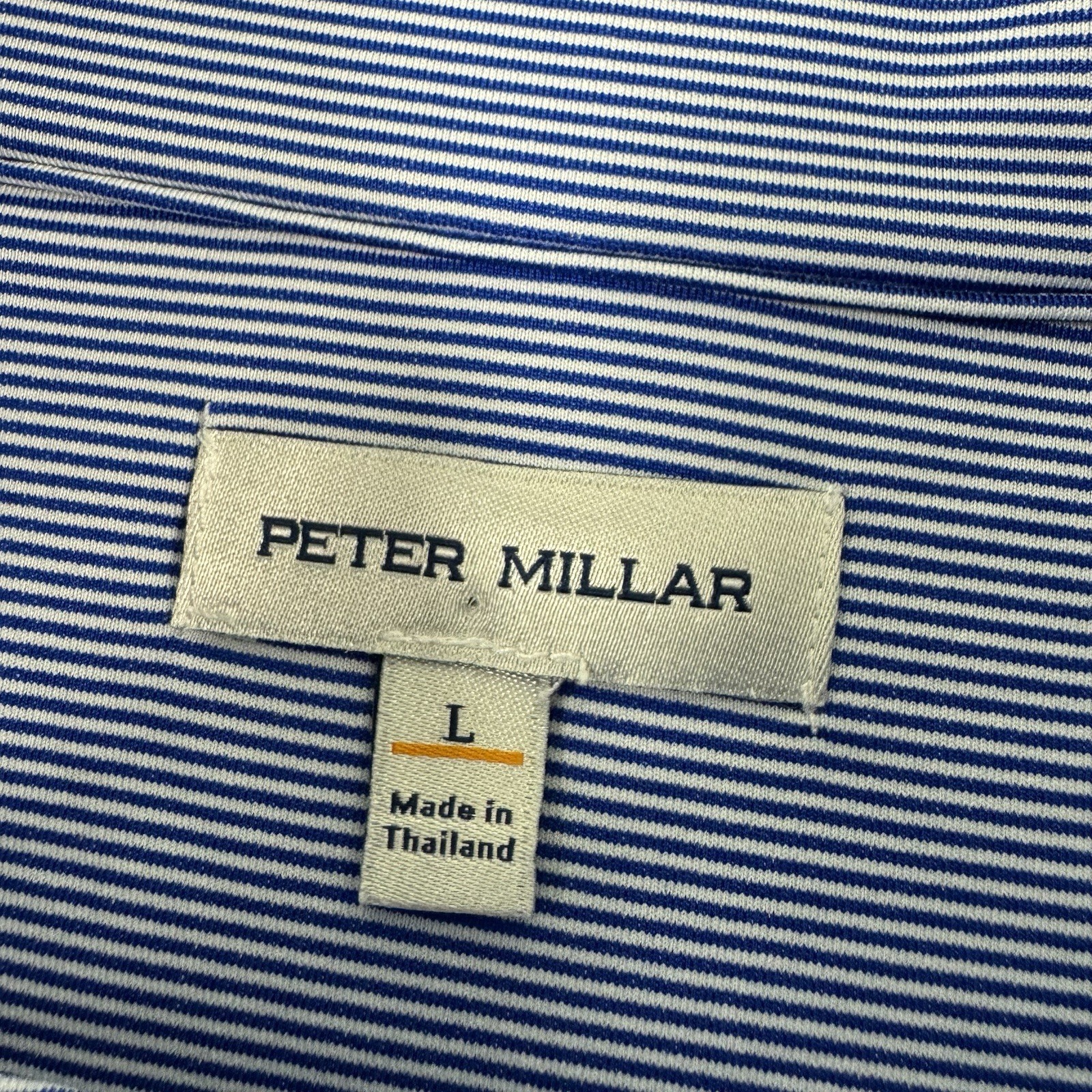 Peter Millar Blue White Striped Florida Gators Performance Half Zip Size Large