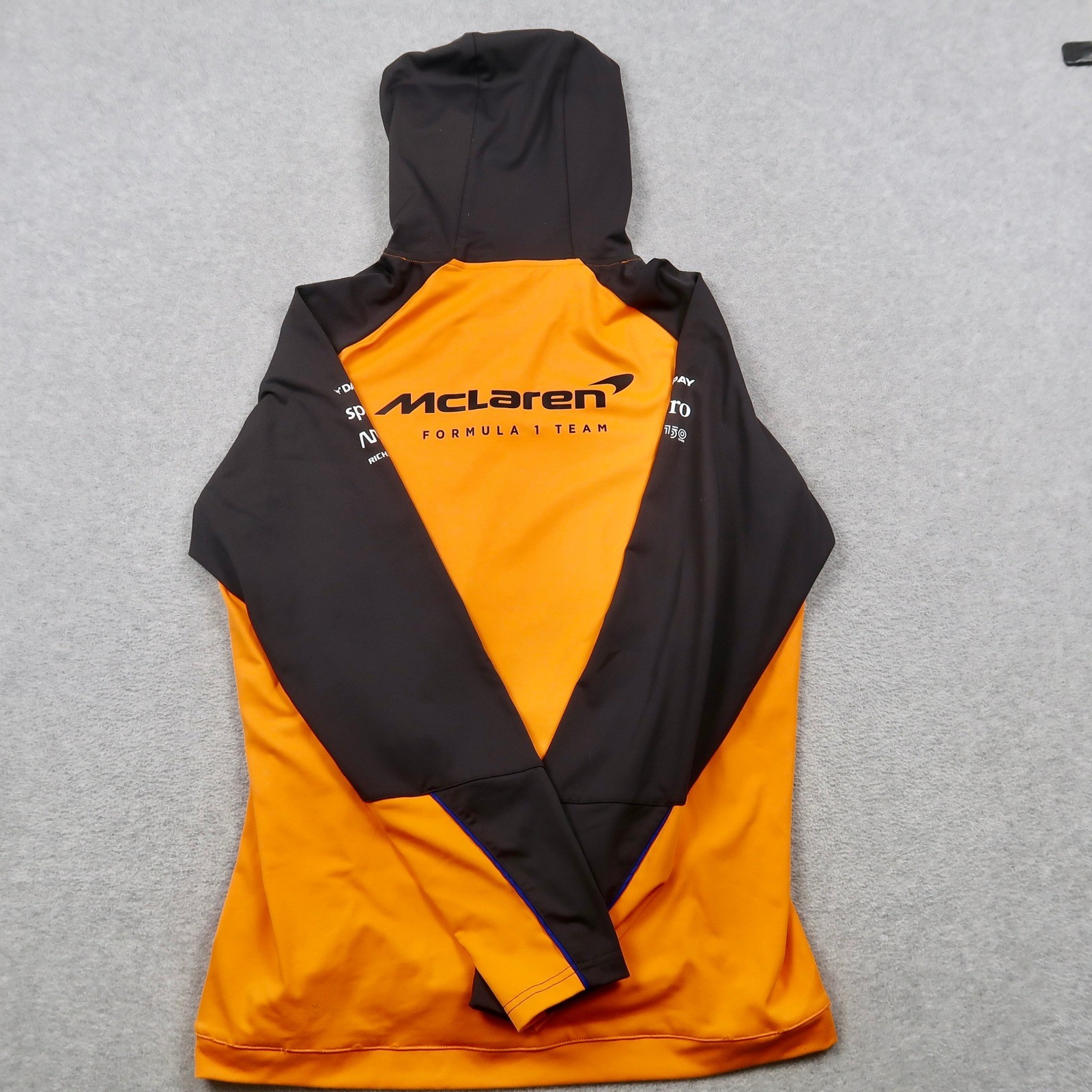 Castore McLaren Formula 1 Team Hoodie Mens Large Orange Black F1 Racing Pullover