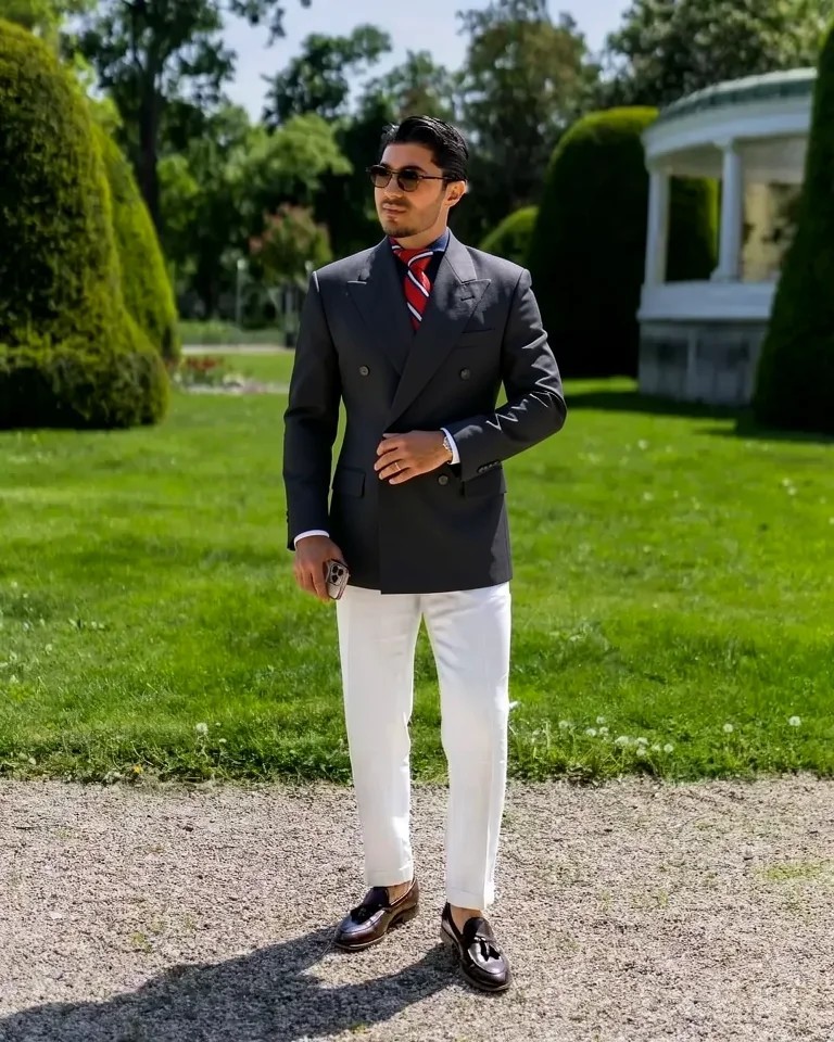 ⭐️🔥Vintage 90s-MINT-RARE-Corneliani-Double Breasted-MICRO CHECK-HOUNDSTOOTH-44R