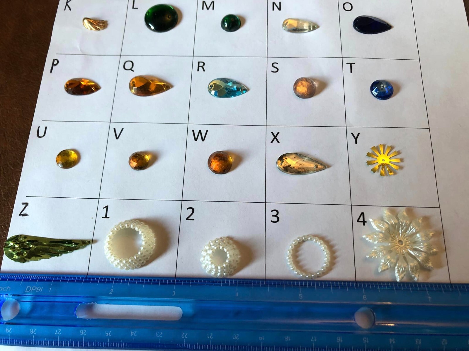 Enid Collins of Texas Replacement Glass Jewels, Gold Metal Leaves, Pearl Parts +