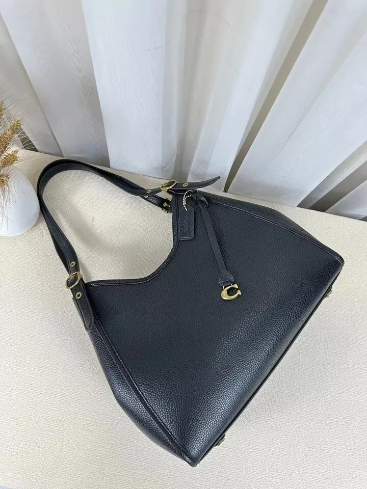 Coach Black Soft Pebble Leather Lori Shoulder Bag