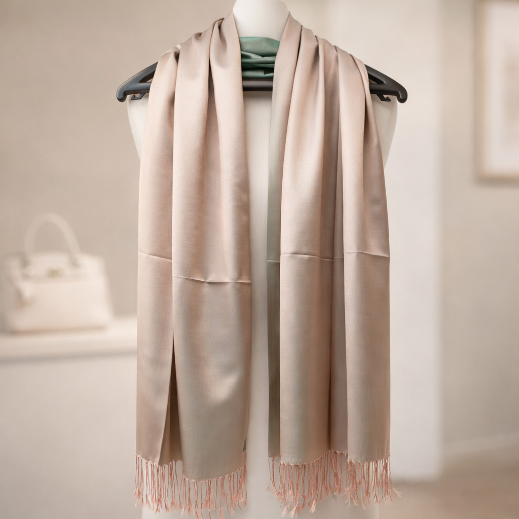 Women’s 100% Silk Solid Long Rectangular Scarf Shawl Wrap Stole Elegant