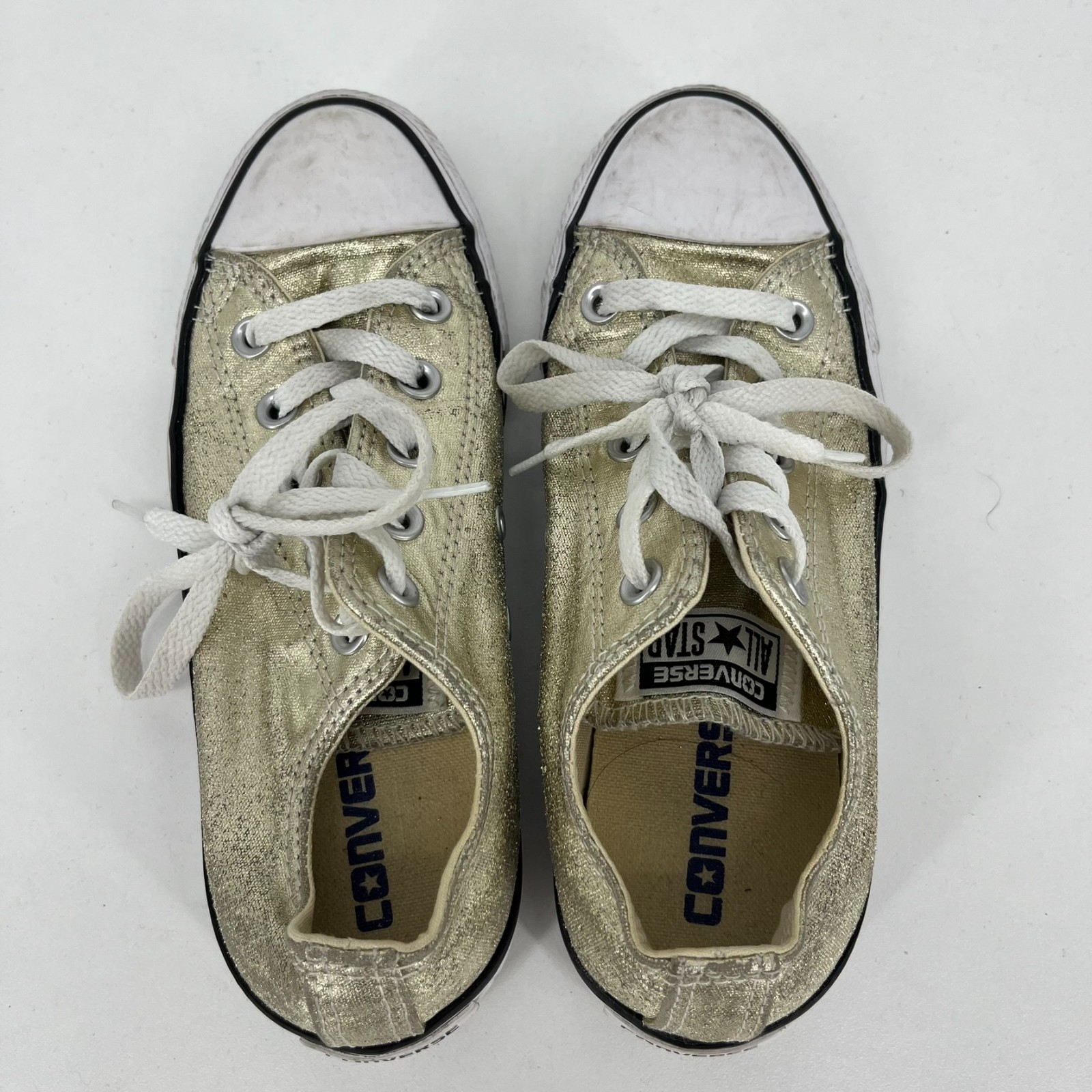 Converse Shoes Men’s 4 Women’s 6 Chuck Taylor All Star Ox Sneakers 153181F Gold
