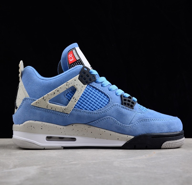 US Siez 7-12 Jordan 4 Retro “University Blue” Basketball Shoes for Men’s Shoes.
