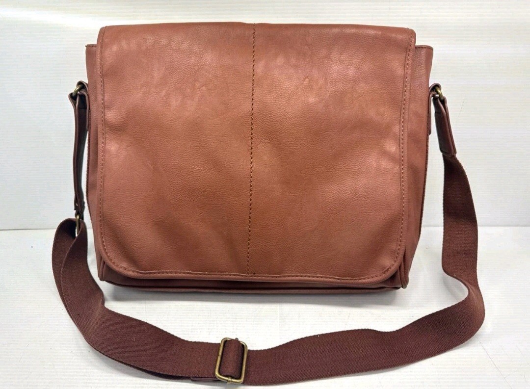 ALDO Messenger Bag Camel Brown Faux Leather