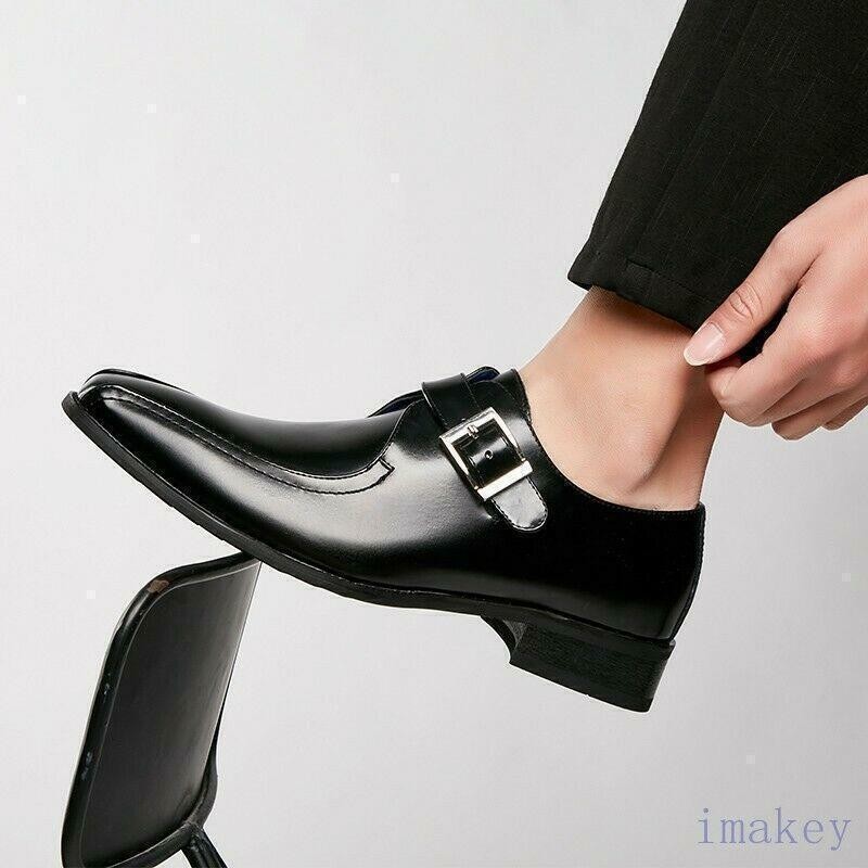 Mens Pointed Toe Leather Oxfords Business Low Top Club Casual Evening Shoes Size