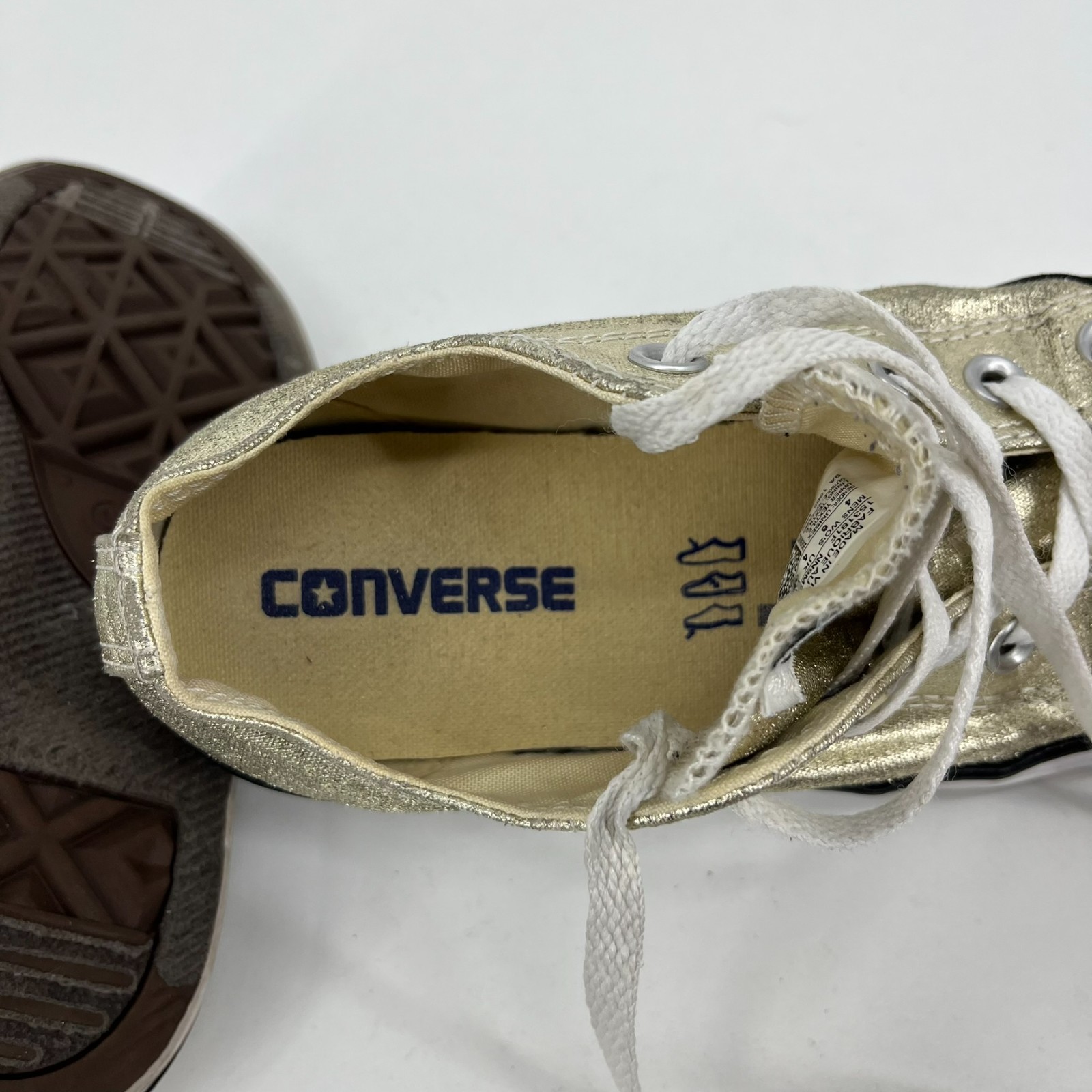 Converse Shoes Men’s 4 Women’s 6 Chuck Taylor All Star Ox Sneakers 153181F Gold