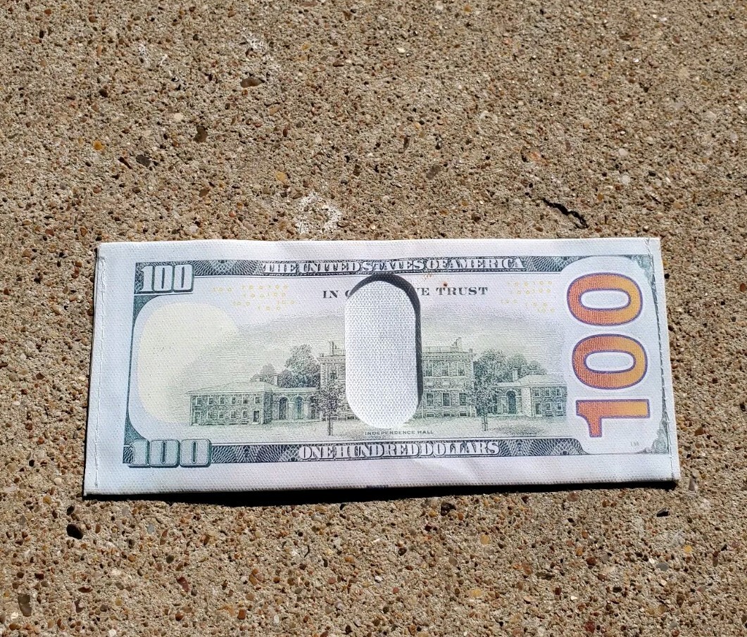 Novelty Benjamin Franklin 100 Dollar New Style Wallet Polyethylene Material