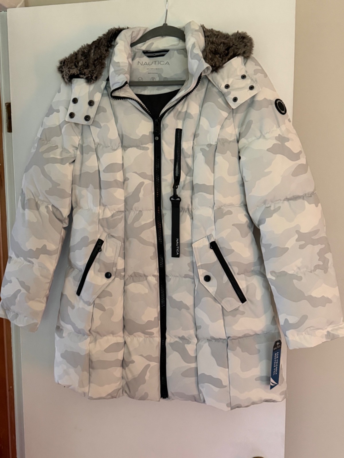 nautica white winter coat