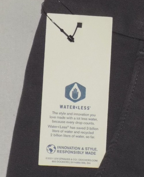 DOCKERS Men’s Workday Khaki 4-Way Stretch Slim Fit Pants Dark Gray 33X32 New