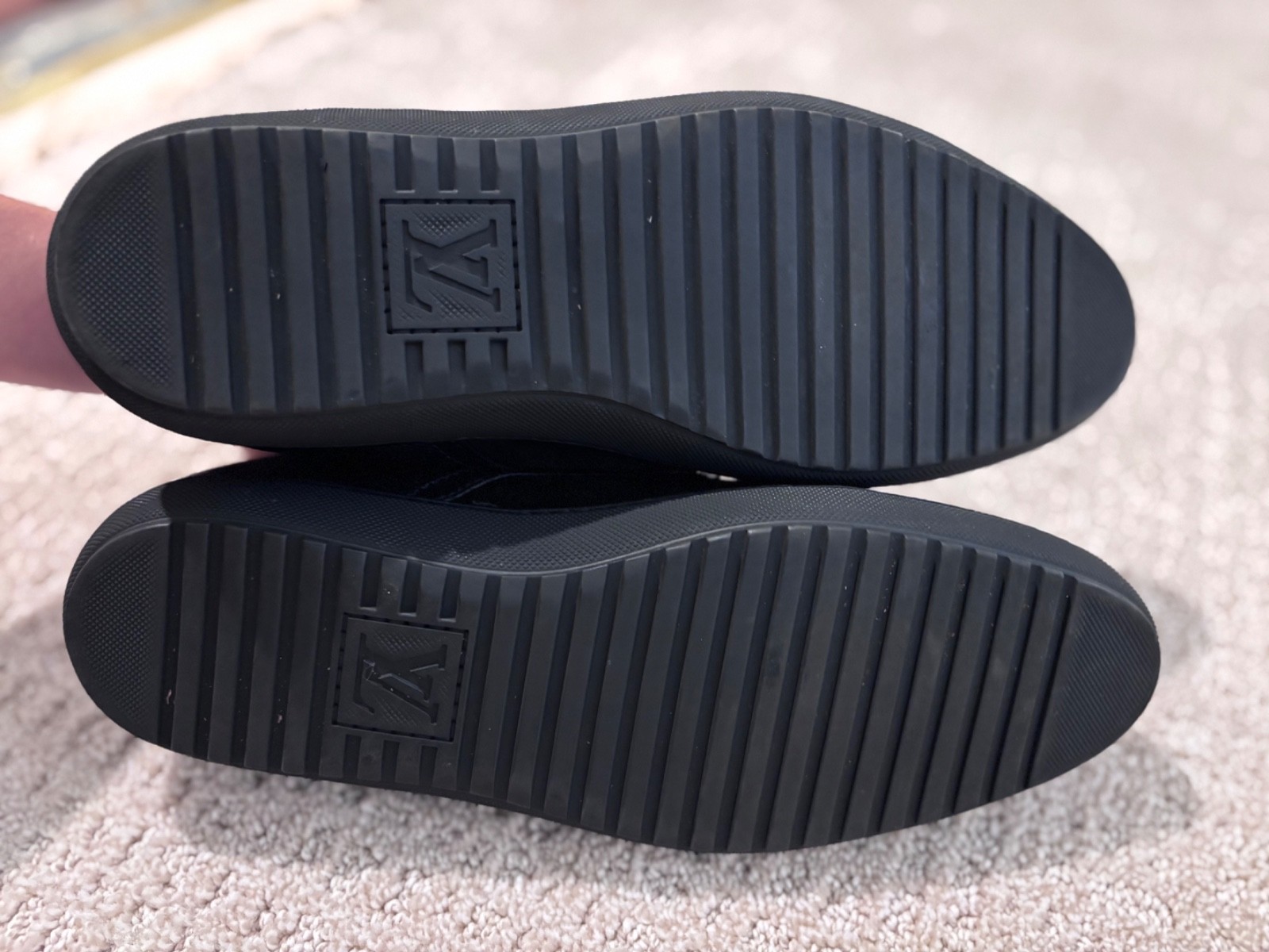 Louis Vuitton black derby sneakers