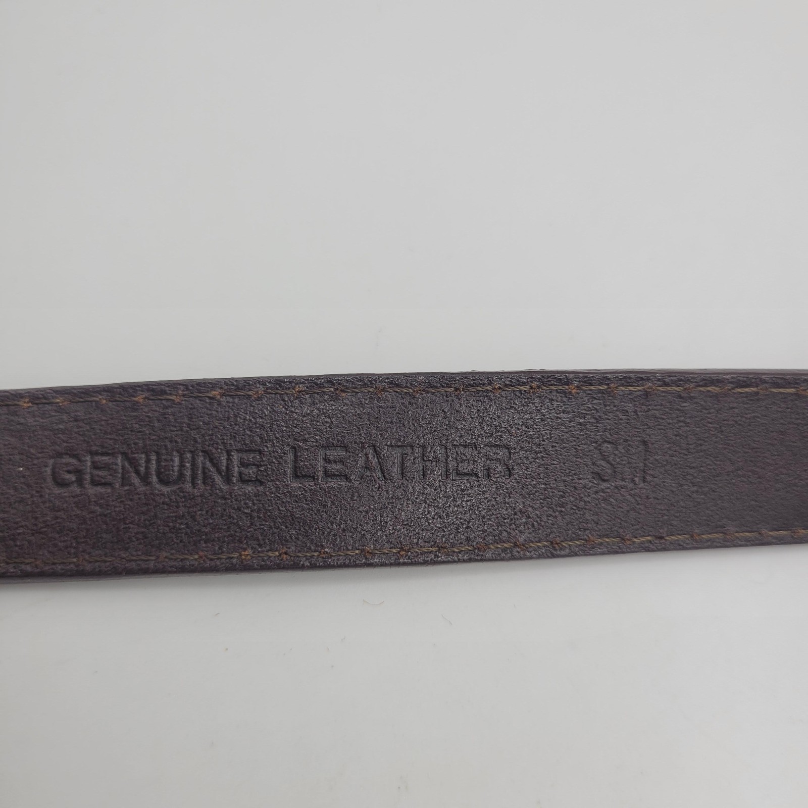 Chicos Belt Medium Brown Leather Waist Toggle Buckle Minimalist Adjustable Boho