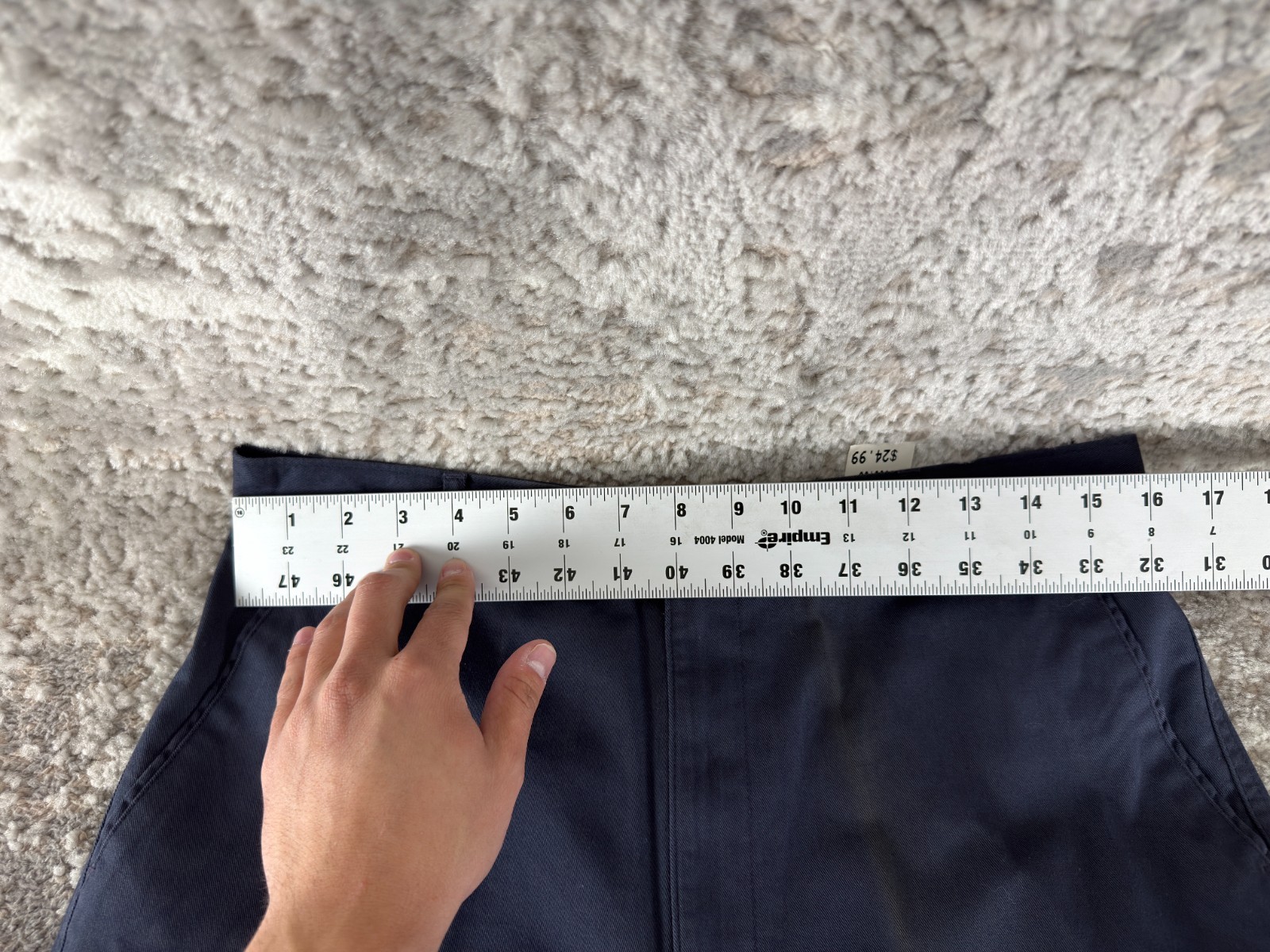 NEW Dockers Size W34 L29 Straight Leg Minimalist Pants Navy Button Zip NWT