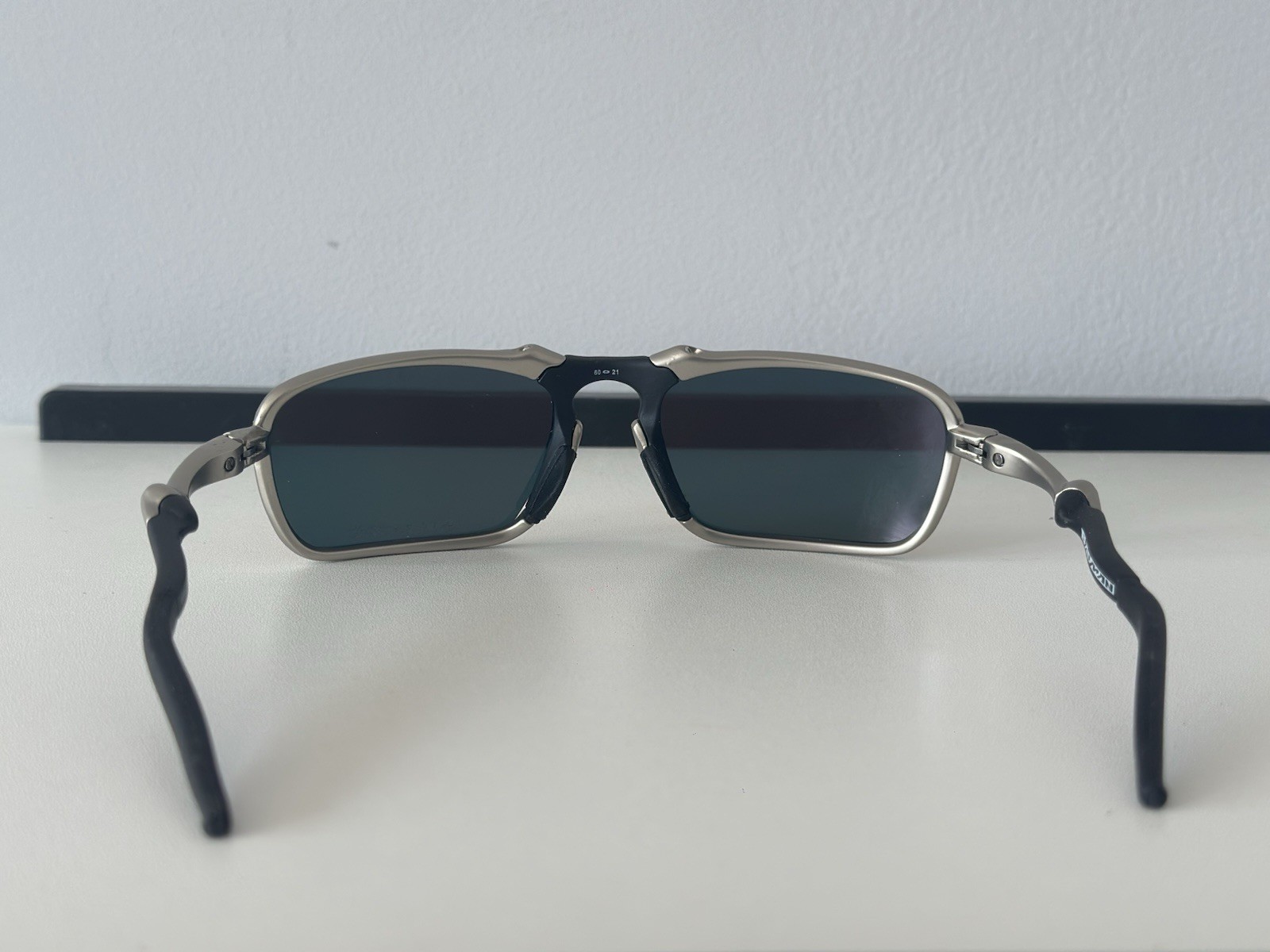 Oakley Badman Polarized Sunglasses Metal Frame Orange Lens