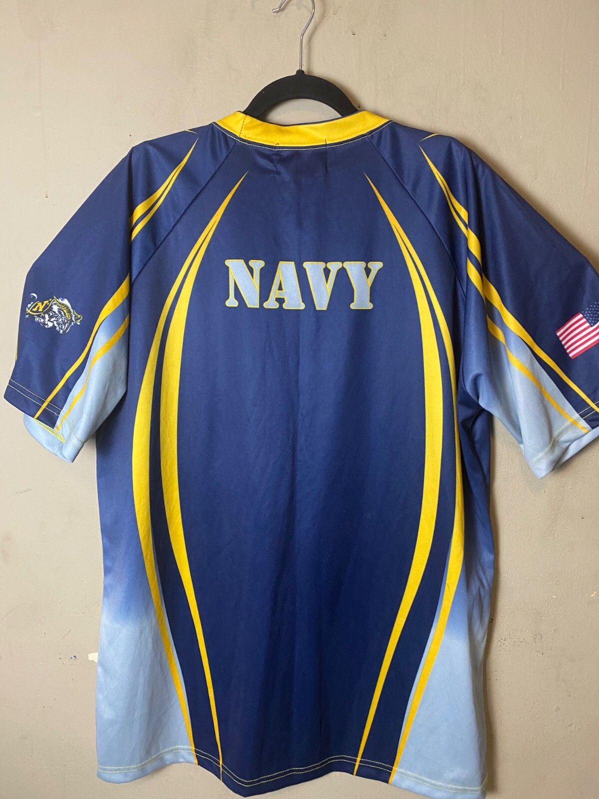 U.S NAVY UNITED STATES Drash War Fighter Choice Team Wear Jersey Shirt SZ L- New