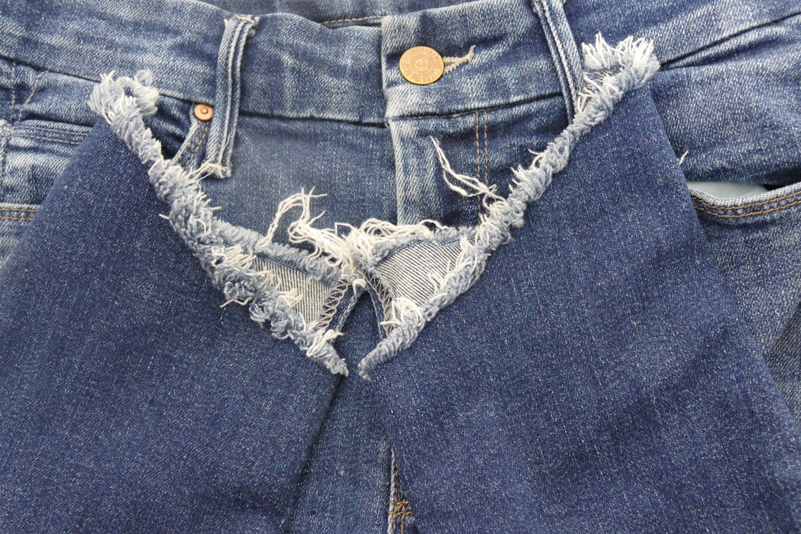 MOTHER The Looker Ankle Jeans Womens 25 Skunk Ape Raw Two-Step Hem Ankle Denim