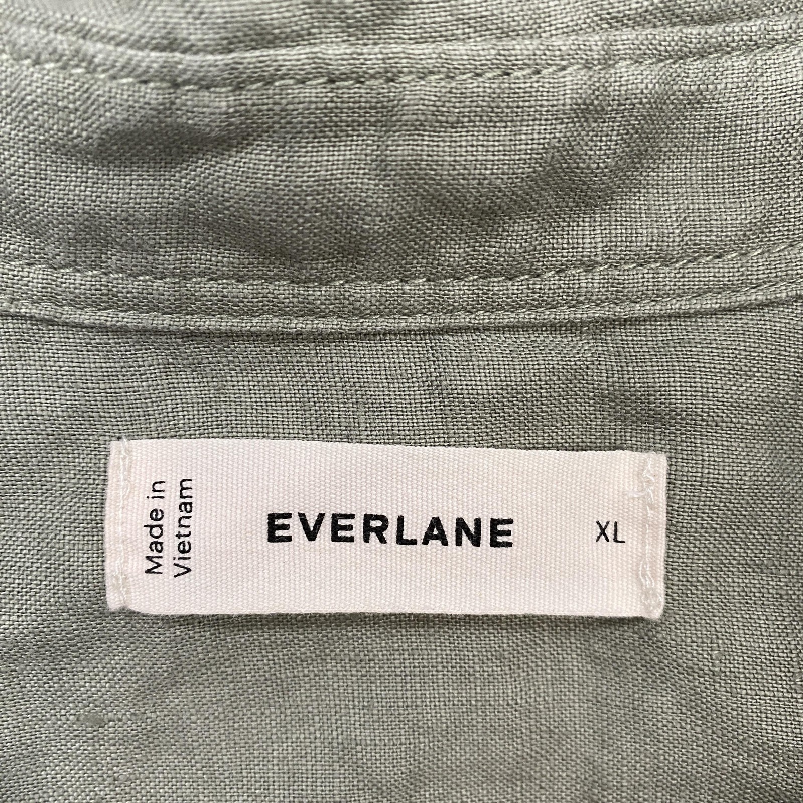 Everlane Linen Shirt Womens XL Button Up Relaxed Long Sleeve Minimalist Capsule