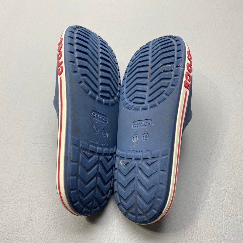 Crocs Adult Bayaband Slide Classic Women’s 12 Men’s 10 Navy Blue Red 1523