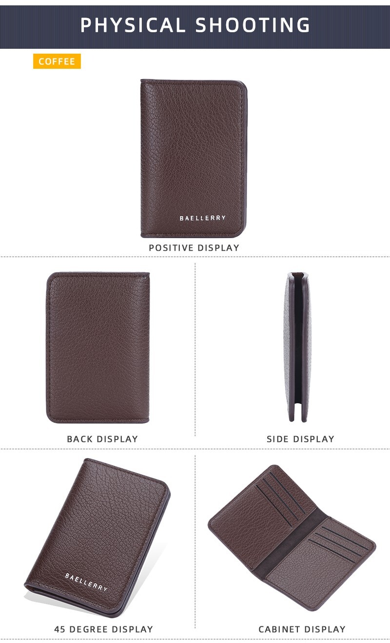 Fashion Men’s Bifold Leather Wallet ID Credit Card Holder Billfold Purse Clutch