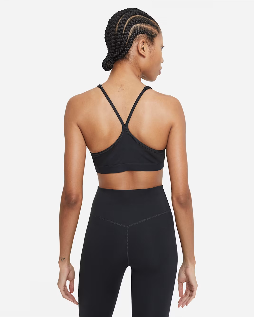 NIKE INDY V NECK WOMEN DRI-FIT LIGHT PADDED SPORTS TRAINING BRA BLACK#CZ4456-NWT