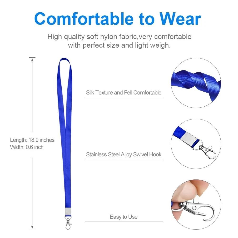 5 Pcs Badge Lanyards with Clip for Keys Id Badges, Premium Lanyard Strap For…