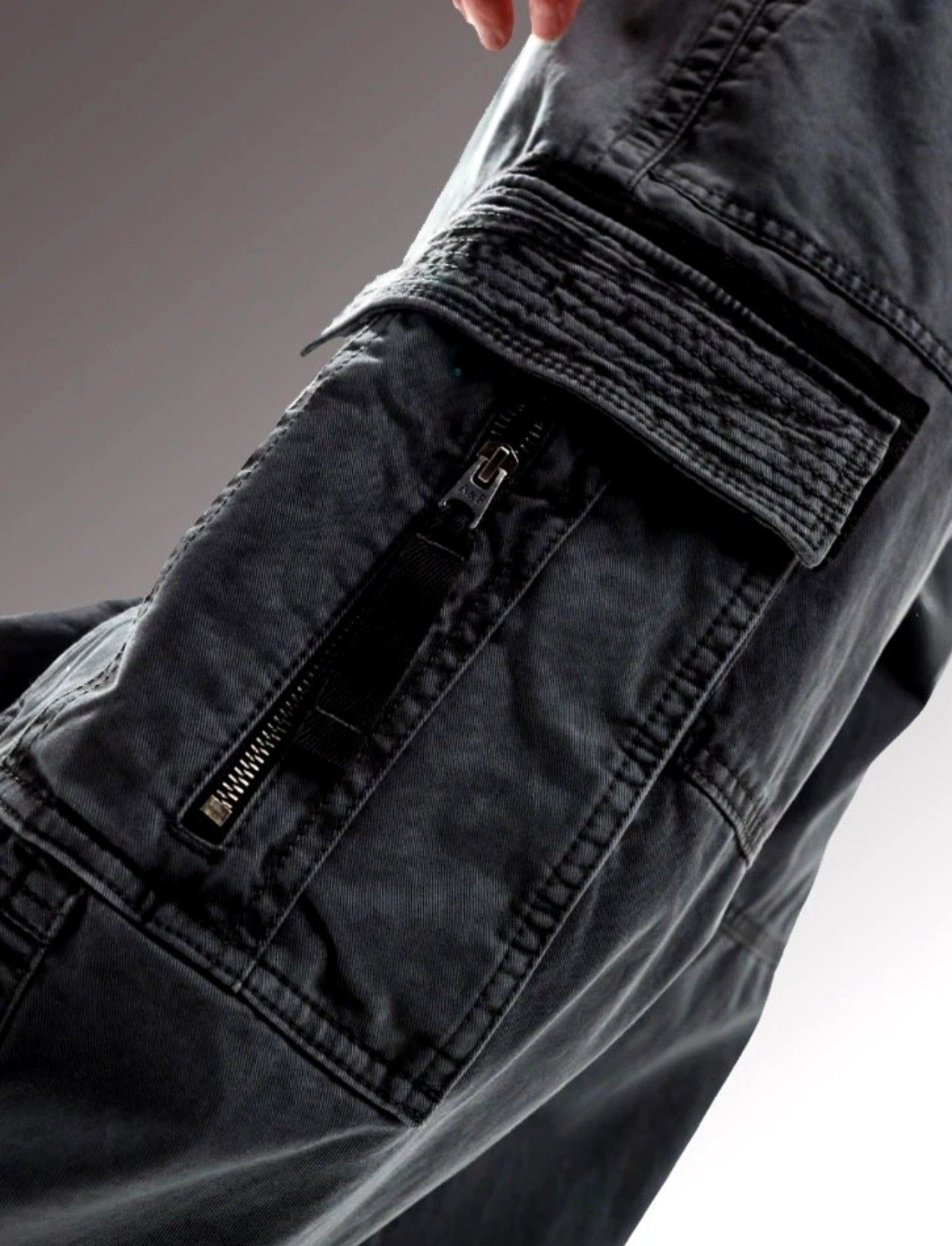 Abercrombie & Fitch Ultra baggy Black Cargo Pants 33×32