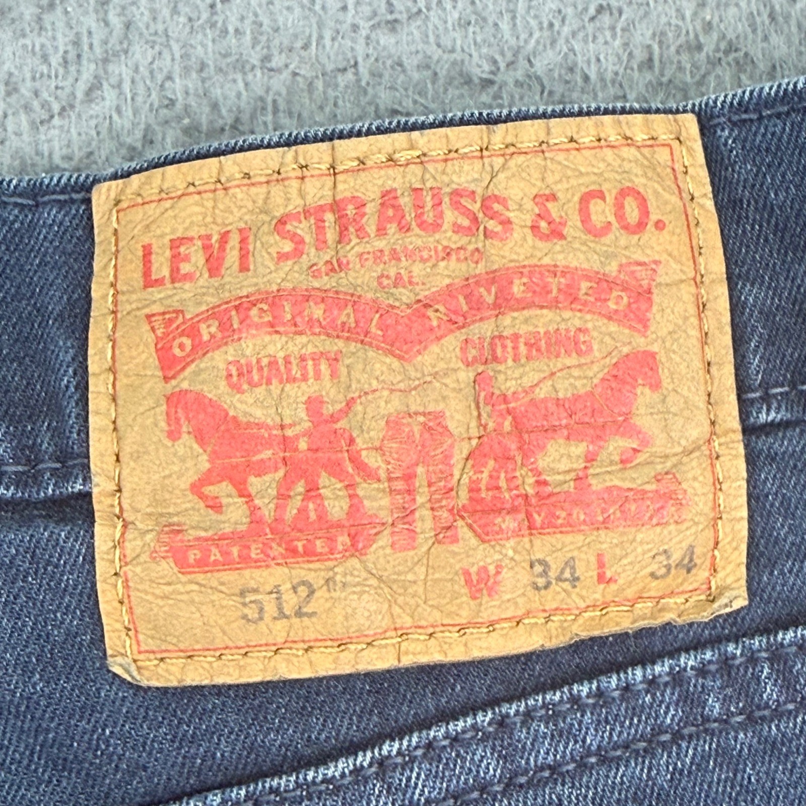 Levi’s 512 Slim Taper Jeans Mens 34×29.5 Blue Dark Wash All Seasons Tech Stretch