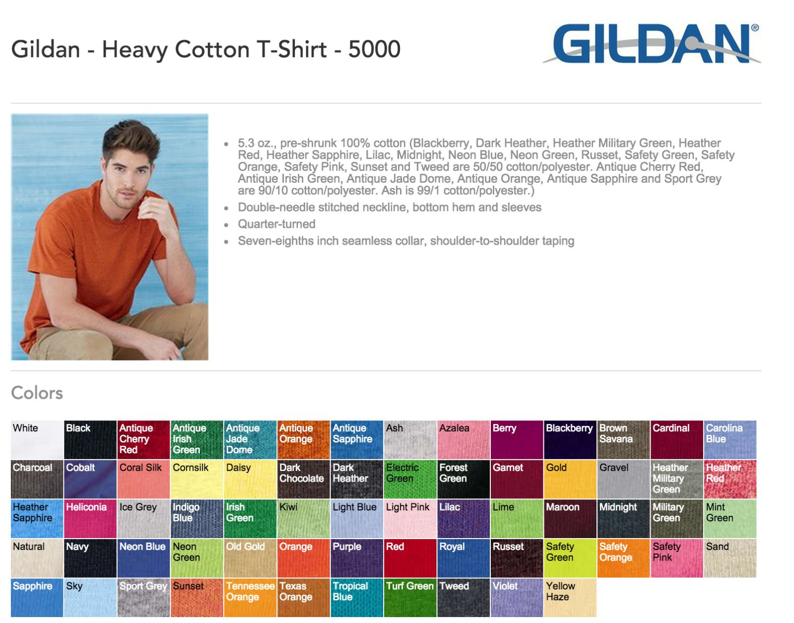 Gildan T-SHIRTS BLANK BULK LOT Colors or White S-XL Wholesale