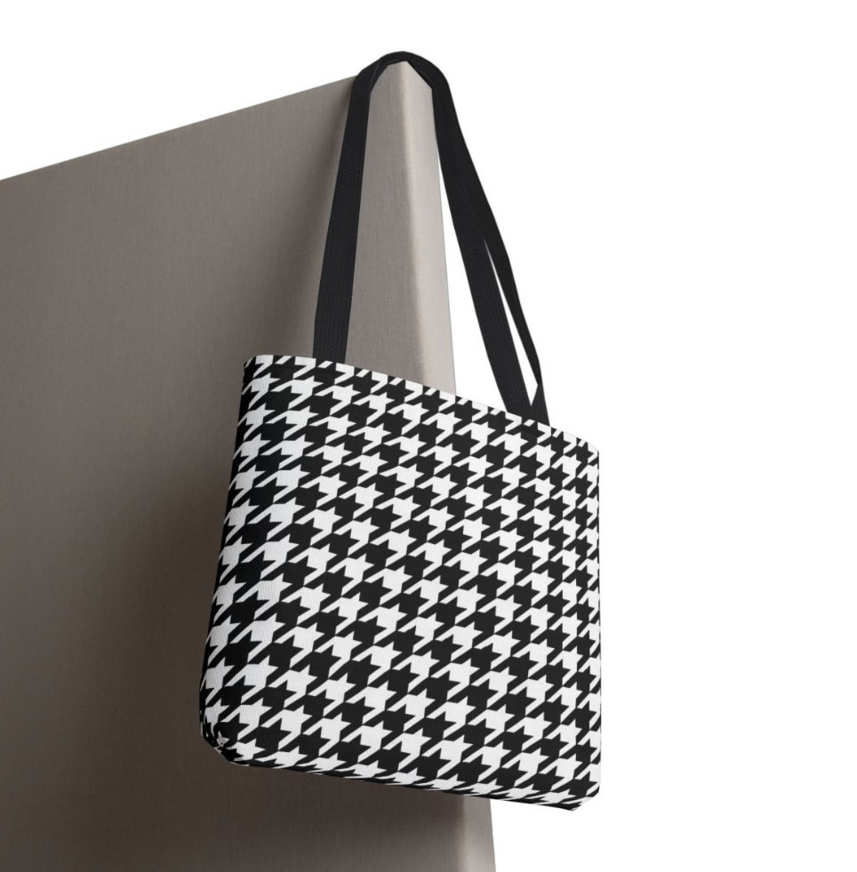 Tote Bag AOP Classic Design Black White