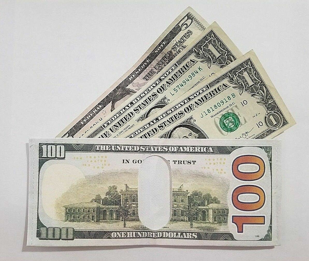 100 Pack – 100 Hundred Dollar Bill Wallets Money Bi-Fold Card Holder – US SELLER
