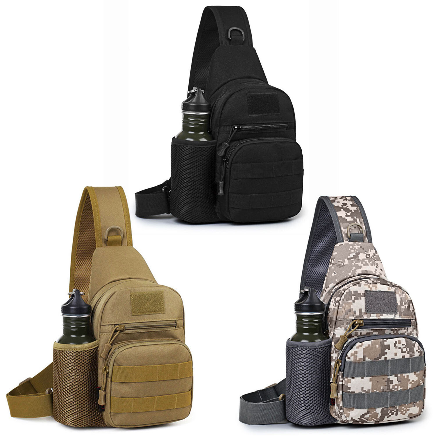 Men Outdoor Tactical Backpack Shoulder Sling Bag Chest Pack Sport Travel Hiking