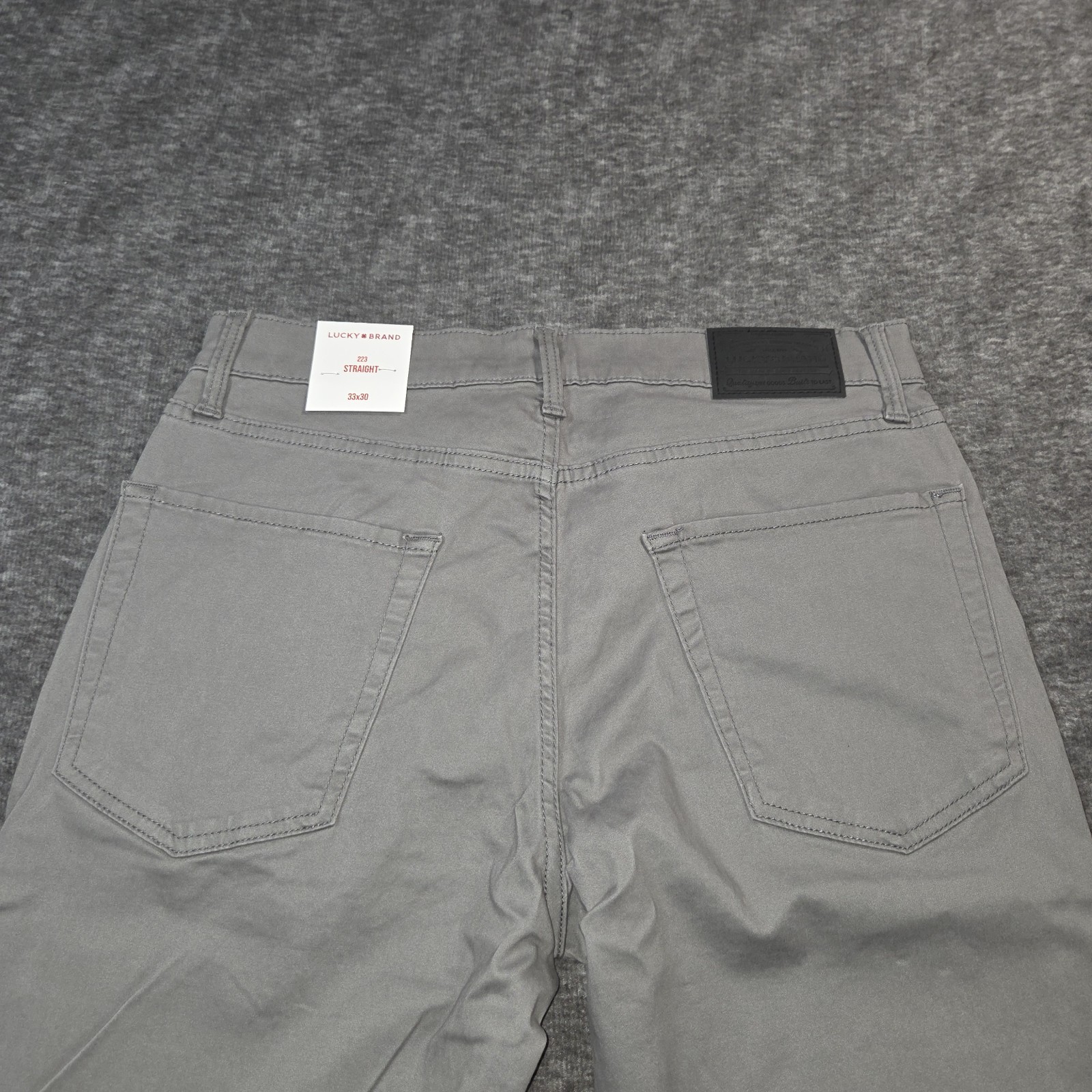 LUCKY BRAND PANTS JEANS 223 Straight Stretch Gray Mens Size 33×30 – $99 NEW