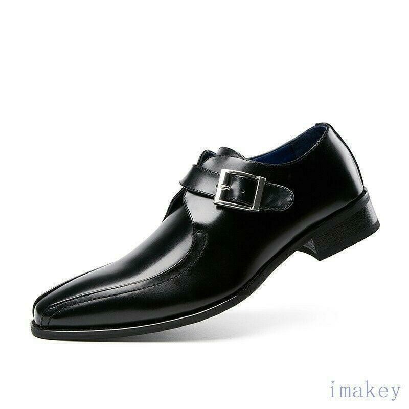 Mens Pointed Toe Leather Oxfords Business Low Top Club Casual Evening Shoes Size