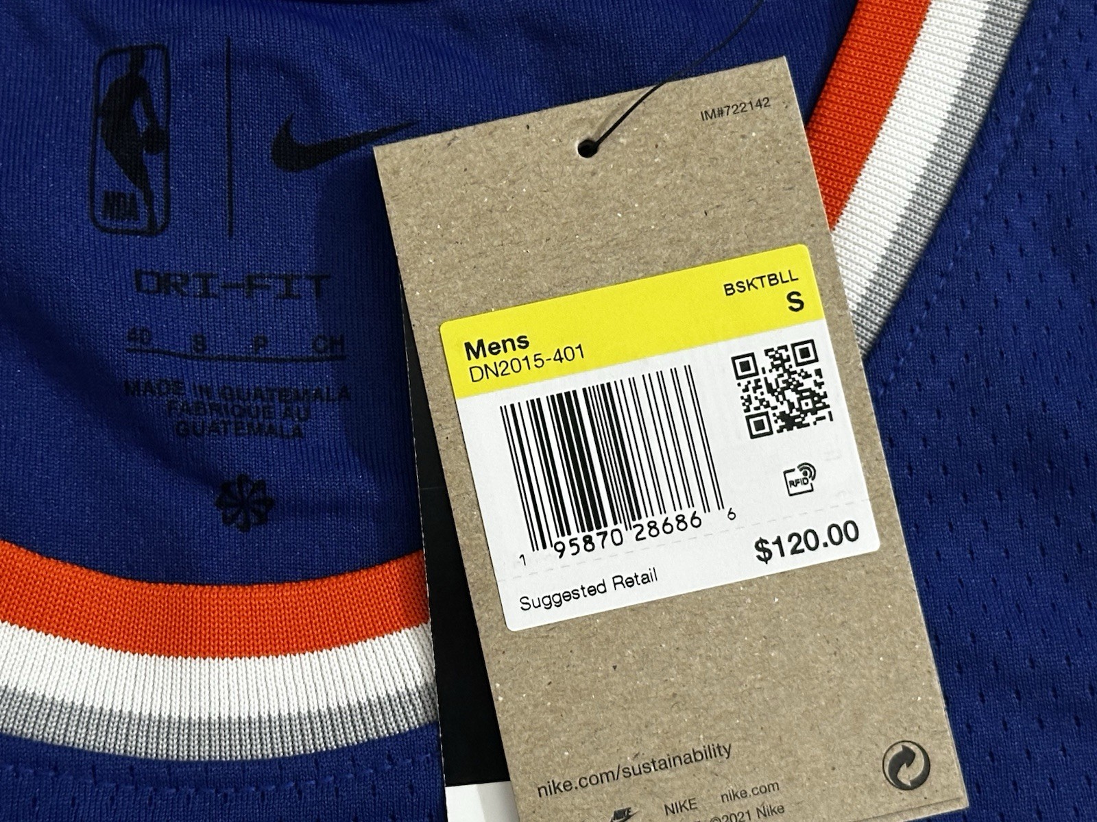 NIKE NBA NEW YORK KNICKS DERRICK ROSE #4 JERSEY ICON DN2015-401 SIZE S-XL NEW