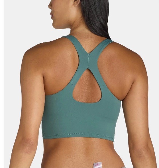 Avia Women’s Medium Support Square Neck Sports Bra Color Teal Multi- Sizes New