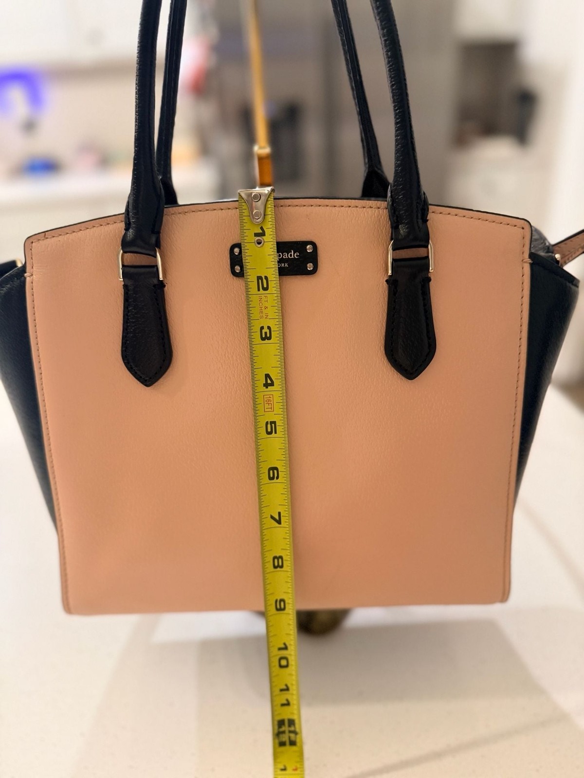 Kate Spade Jeanne Medium Satchel in Warm Vellum and Black Leather
