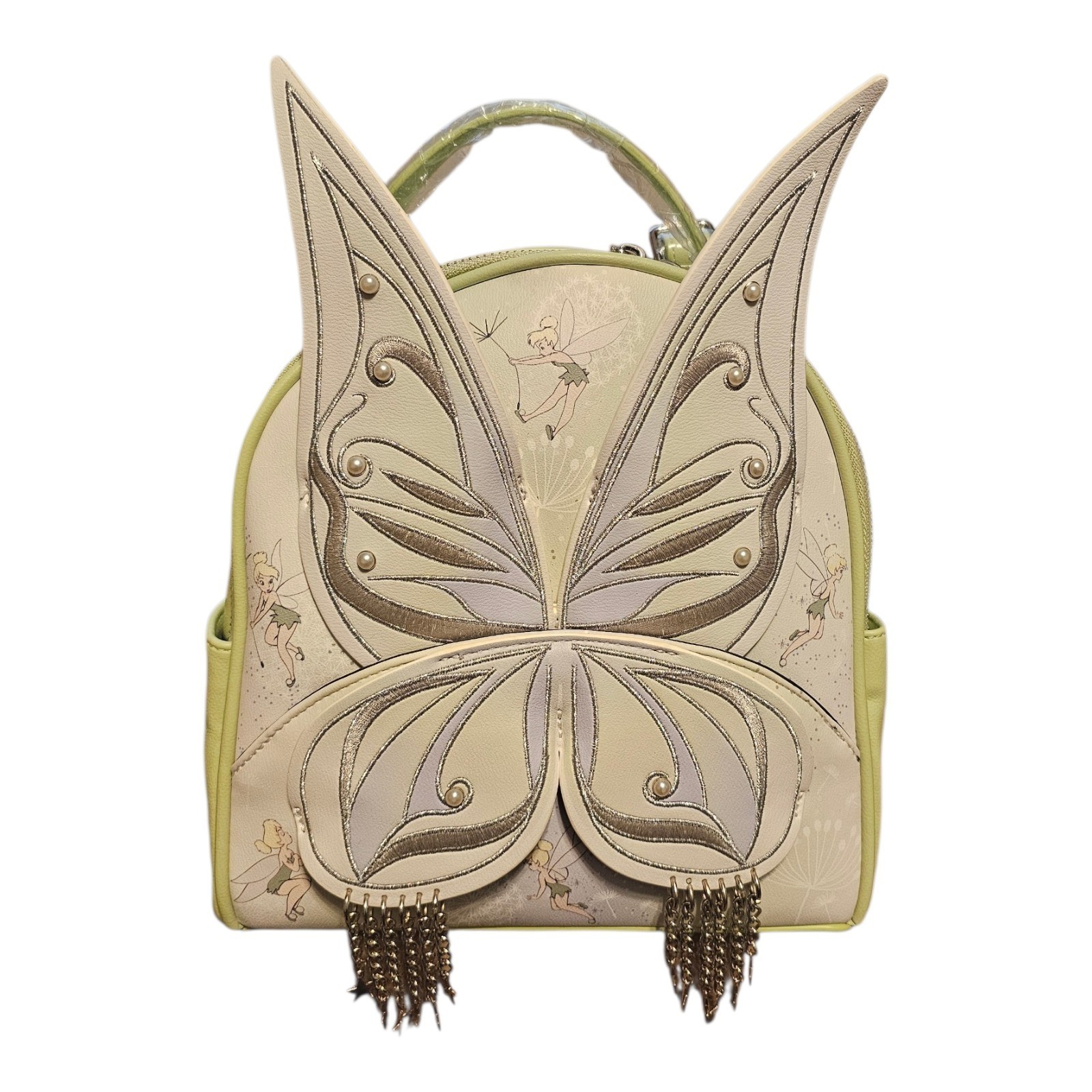 NWT Danielle Nicole Disney Peter Pan Tinker Bell Wings Dangle Mini Backpack
