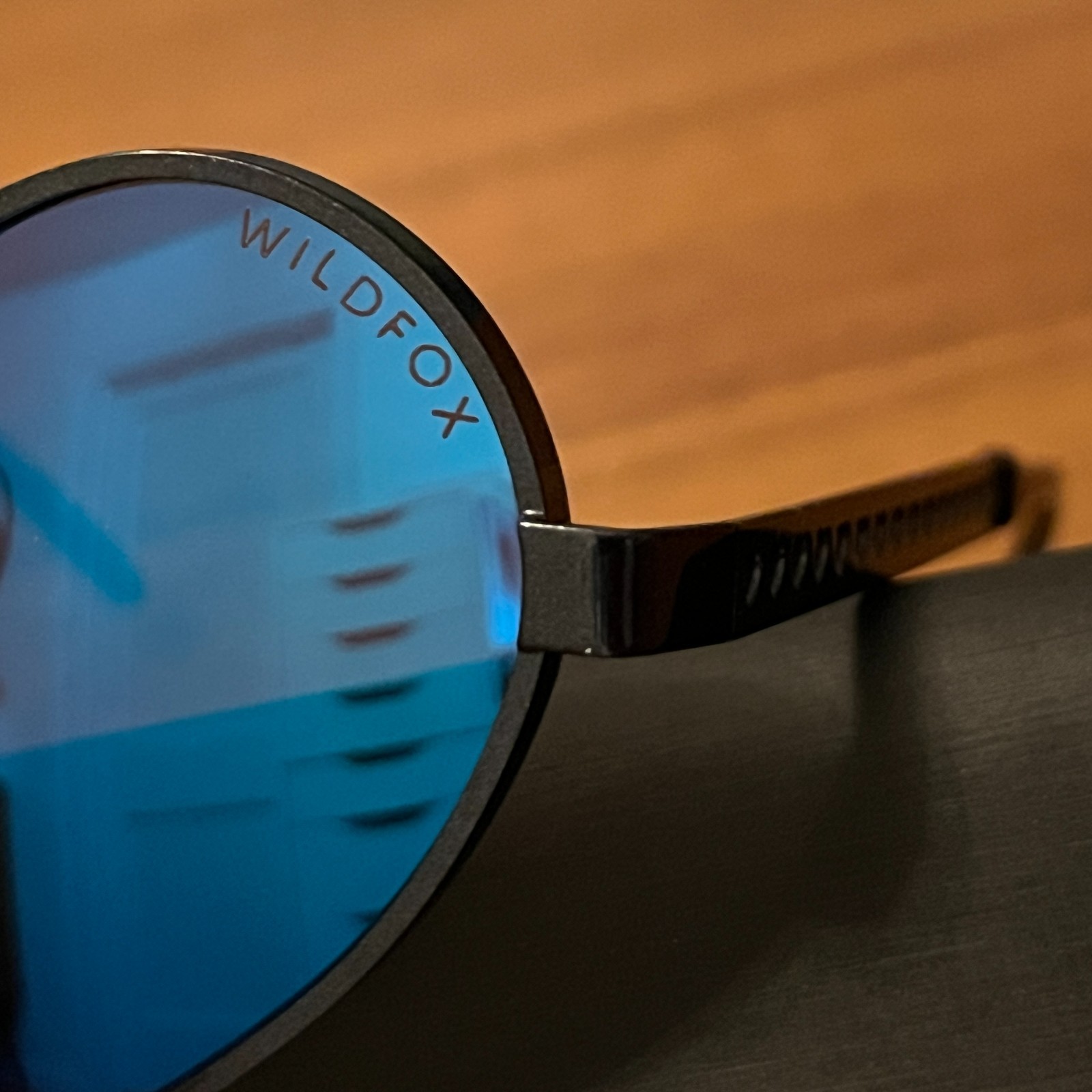 NEW Wildfox Lolita Heart Shaped Sunglasses Black Frames Blue Mirrored Lenses