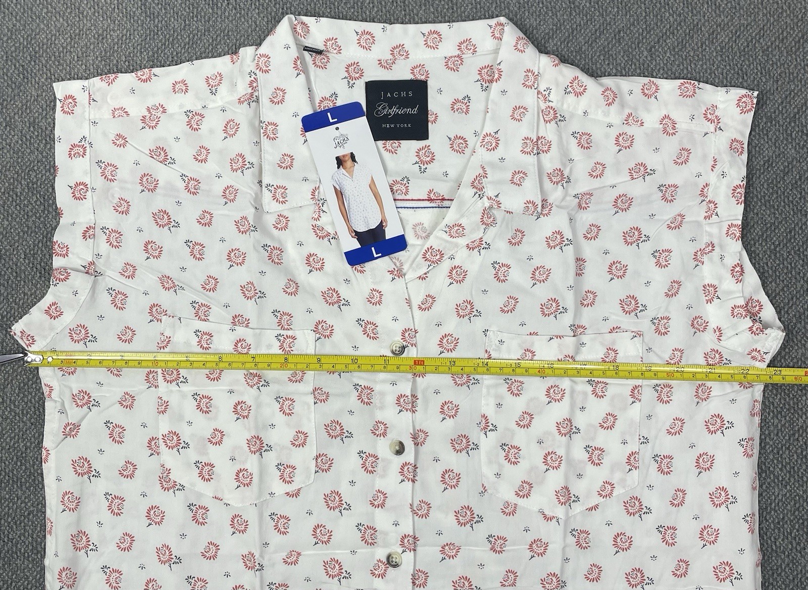 Jachs Girlfriend Ladies Short Sleeve Loose Fit Blouse Pick Your Size & Color NWT