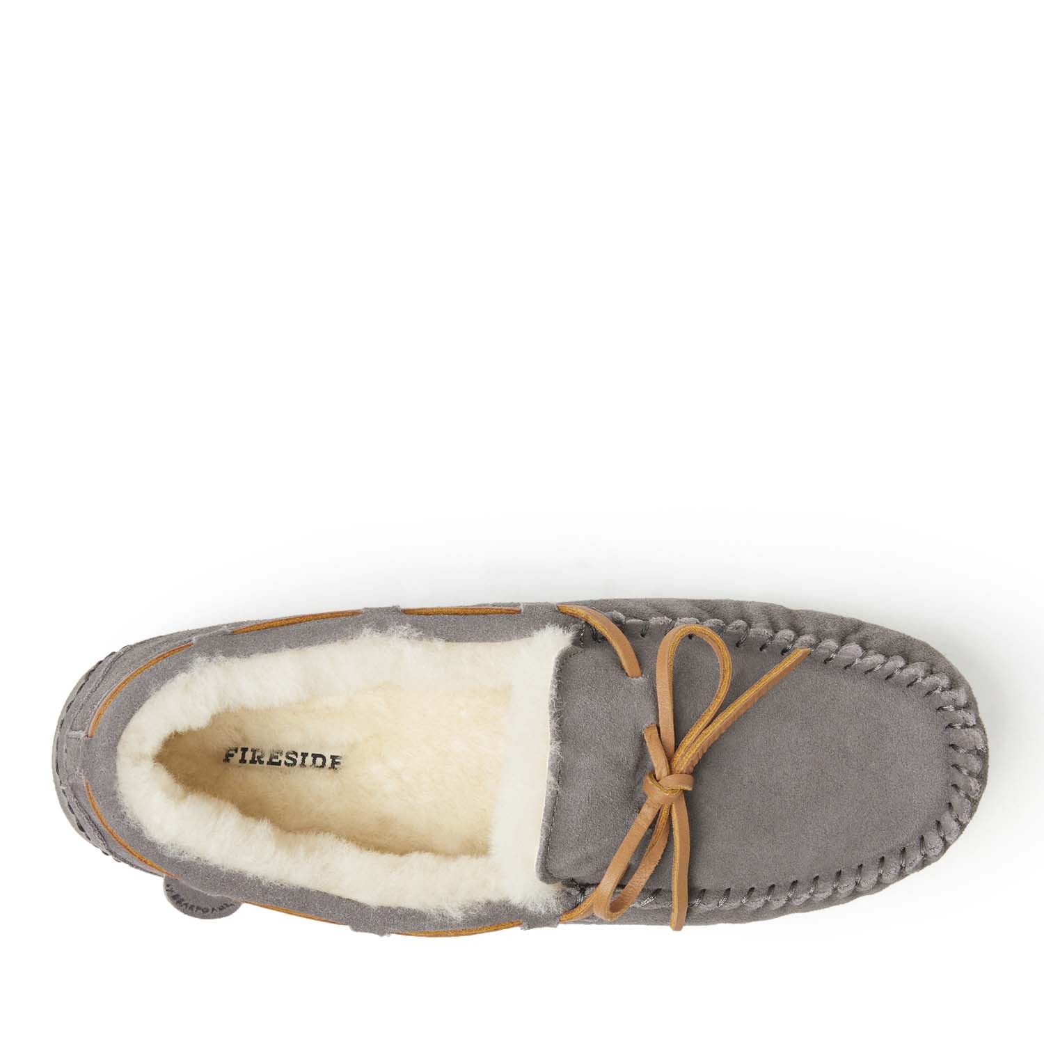 Fireside By Dearfoams Men’s Victor Genuine Shearling Moccasin Slipper