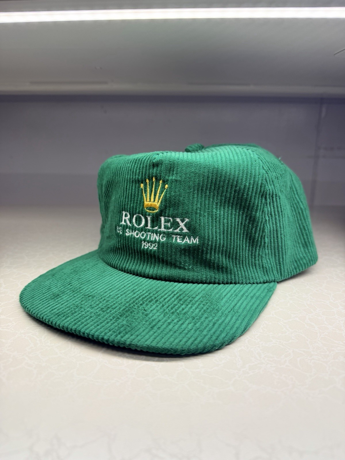 Vintage Rolex Embroidery Corduroy Green