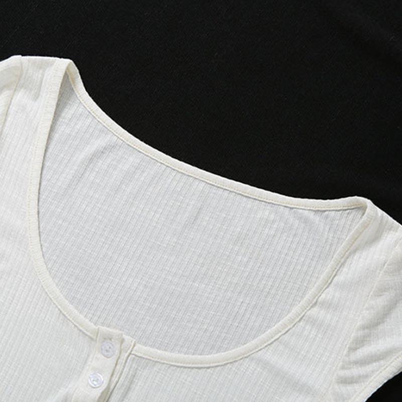 Women’s Sheer Low Cut T-shirt Transparent See-through Crop Top Short Sleeve